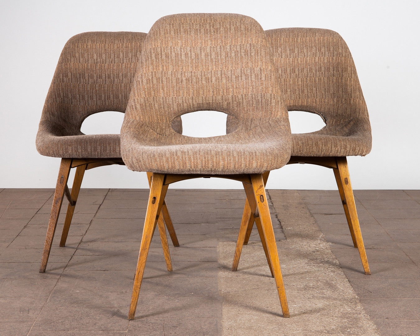 Set of 3 Vintage Dining Chairs, Czechoslovakia, 1960s