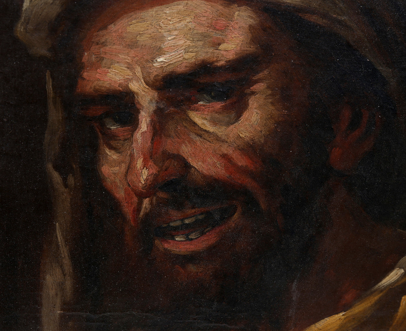 Portrait of A Grimacing Man, Oil on Canvas, Italian School, 18th Century