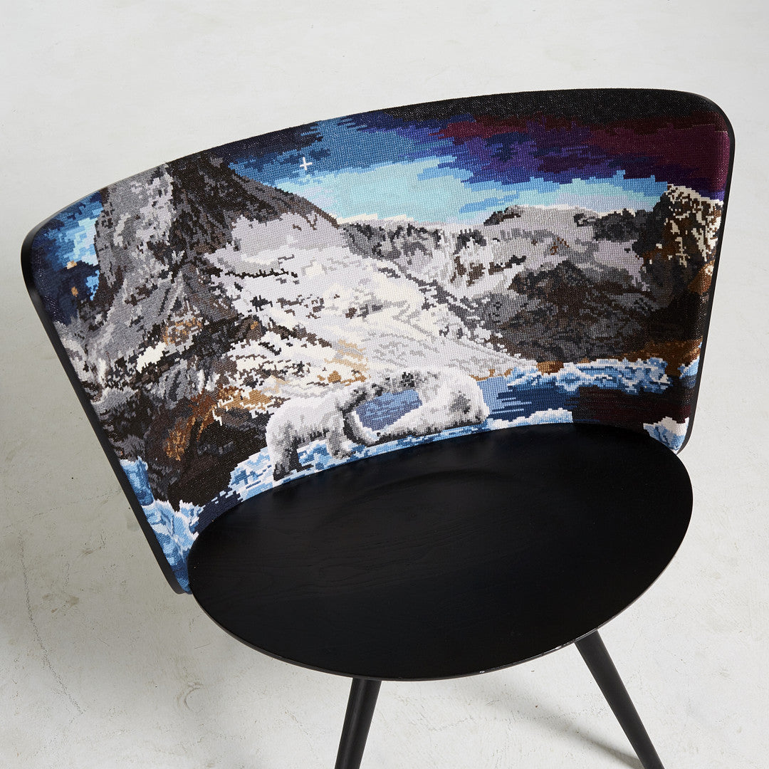 Johan Lindstén "Embroidery Chair Winter" for Cappellini, Italy 2016