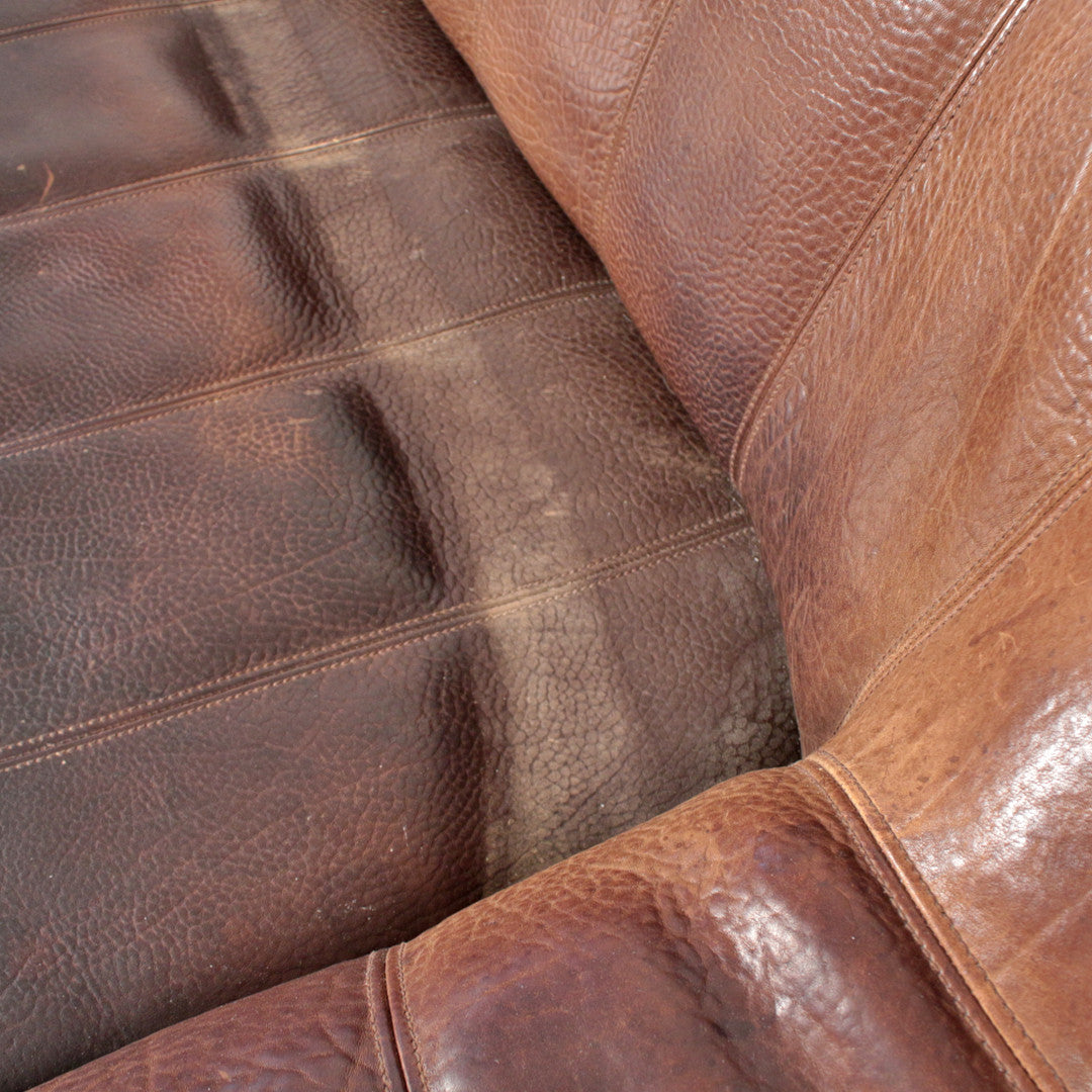 Vintage De Sede DS 44 Leather Lounge Suite, Switzerland, 1970s