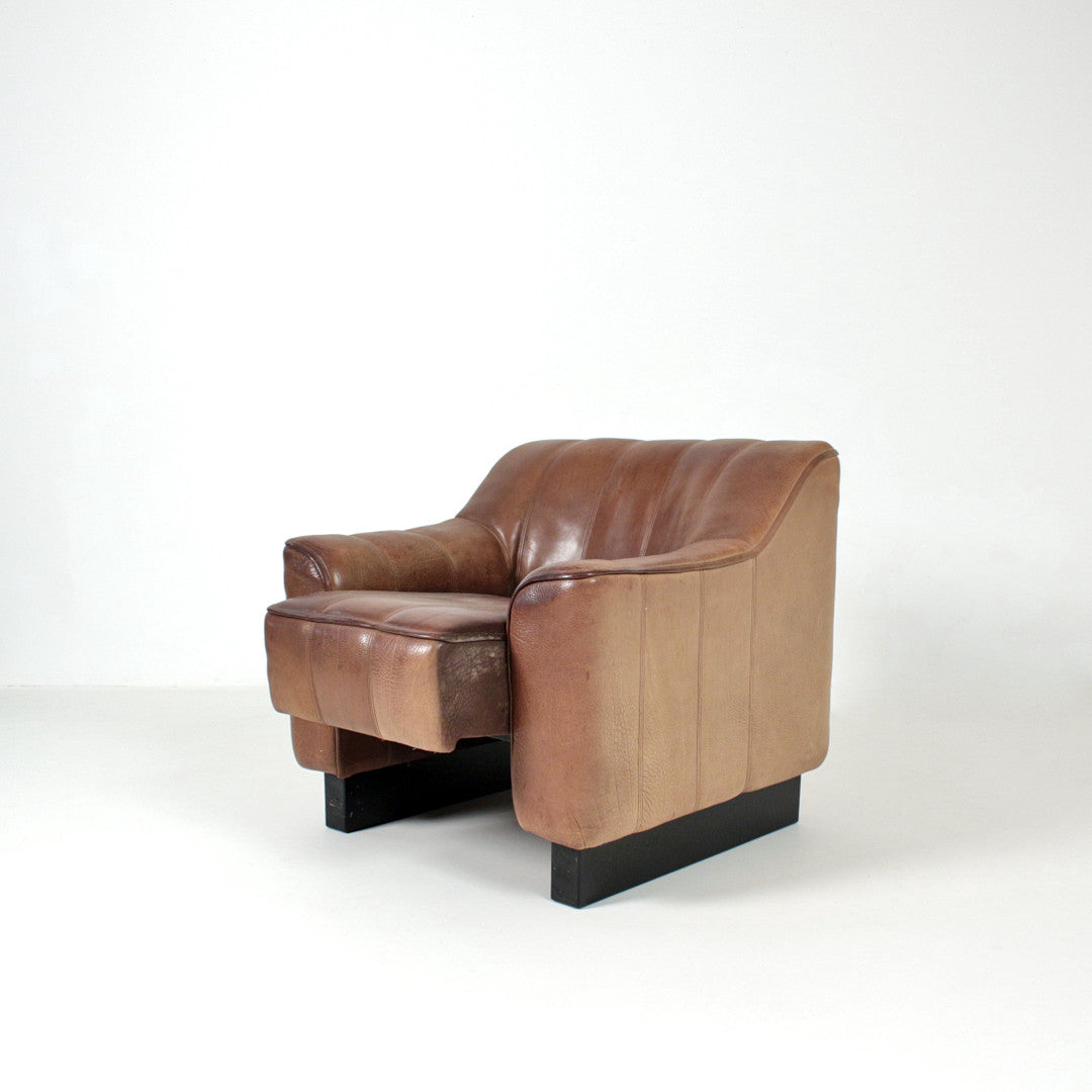 Vintage De Sede DS 44 Leather Lounge Suite, Switzerland, 1970s