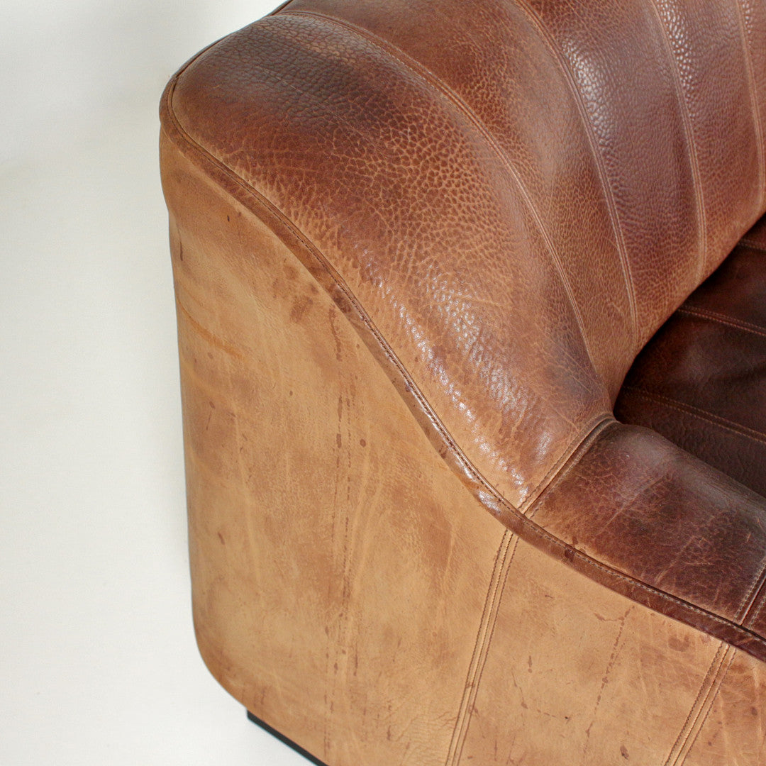Vintage De Sede DS 44 Leather Lounge Suite, Switzerland, 1970s