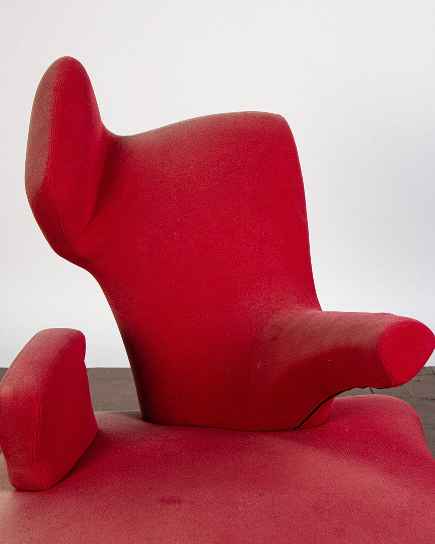 "Numeri" Armchairs and Stool by Toni Cordero for Sawaya & Moroni, Italy, 1990s