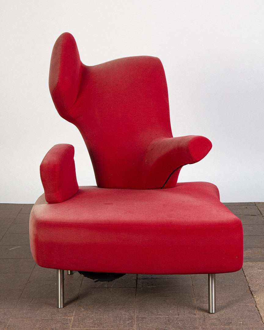 "Numeri" Armchairs and Stool by Toni Cordero for Sawaya & Moroni, Italy, 1990s