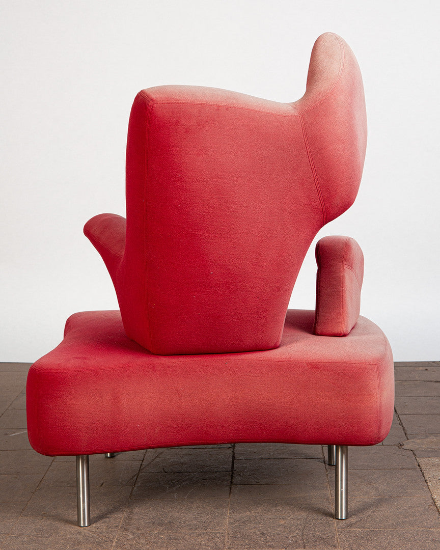 "Numeri" Armchairs and Stool by Toni Cordero for Sawaya & Moroni, Italy, 1990s