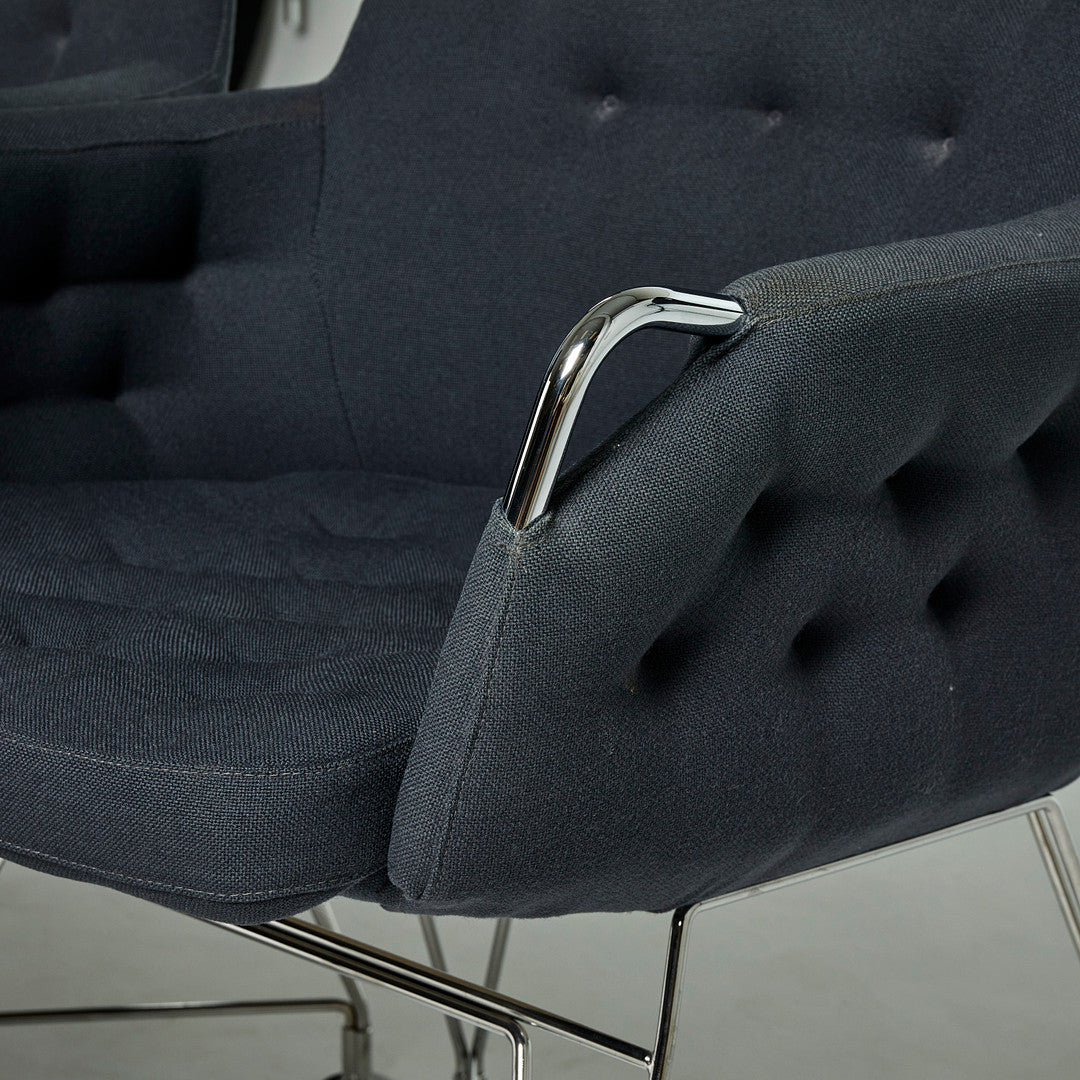 Set of 4 pcs "Mirja" armchairs by BRUNO MATHSSON, Sweden 1970s