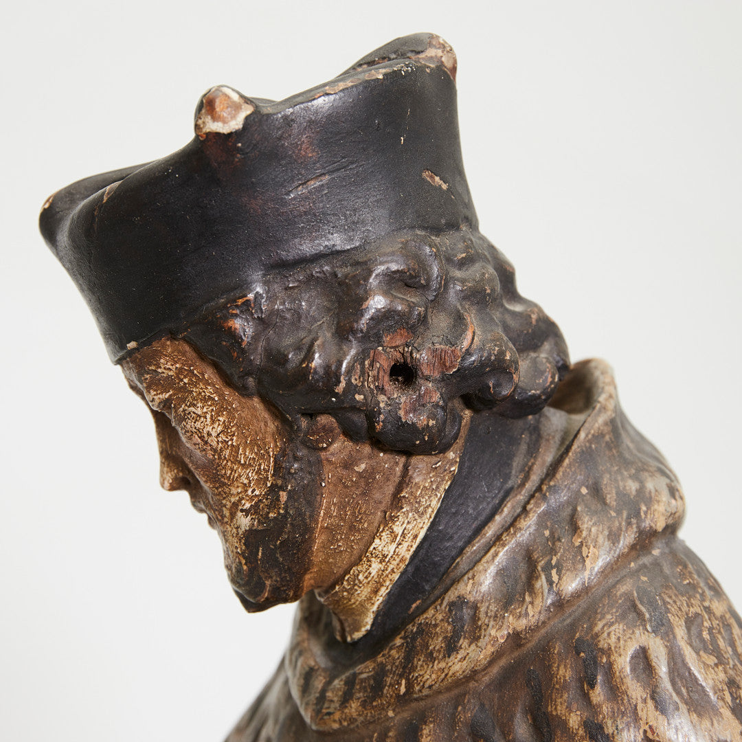 Antique Carved Linden Wood  Sculpture of "Saint John of Nepomuk", Europe, mid 19th Century