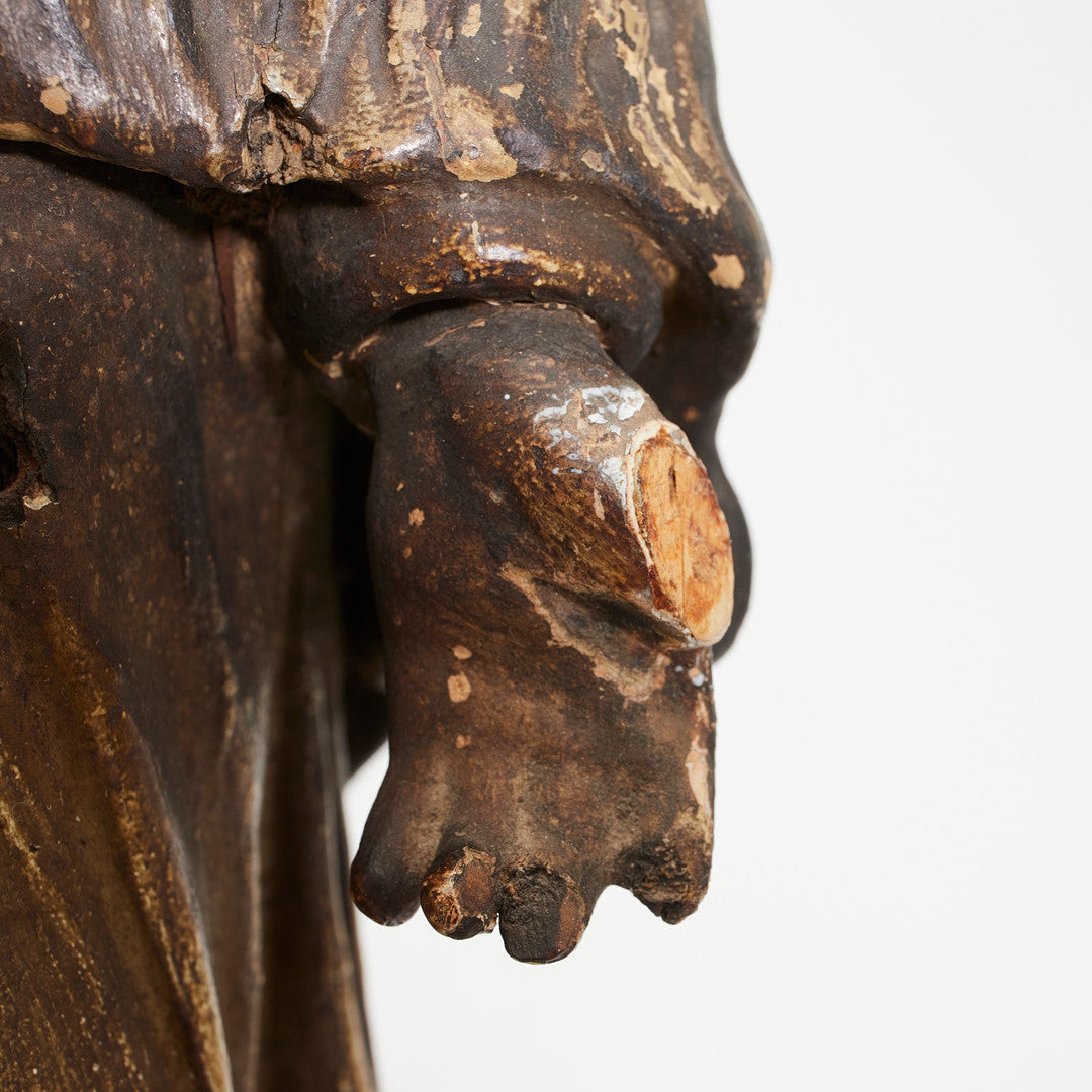 Antique Carved Linden Wood  Sculpture of "Saint John of Nepomuk", Europe, mid 19th Century