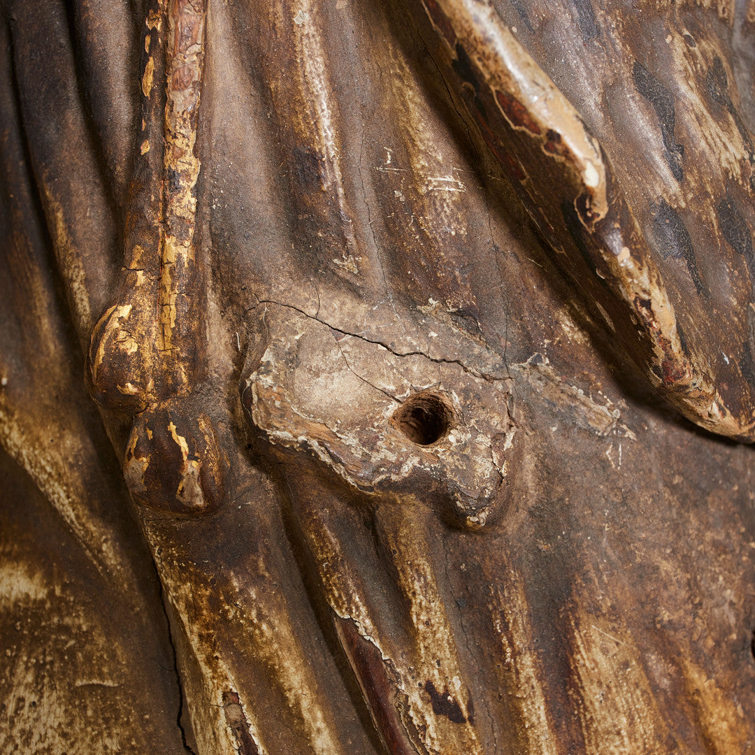 Antique Carved Linden Wood  Sculpture of "Saint John of Nepomuk", Europe, mid 19th Century