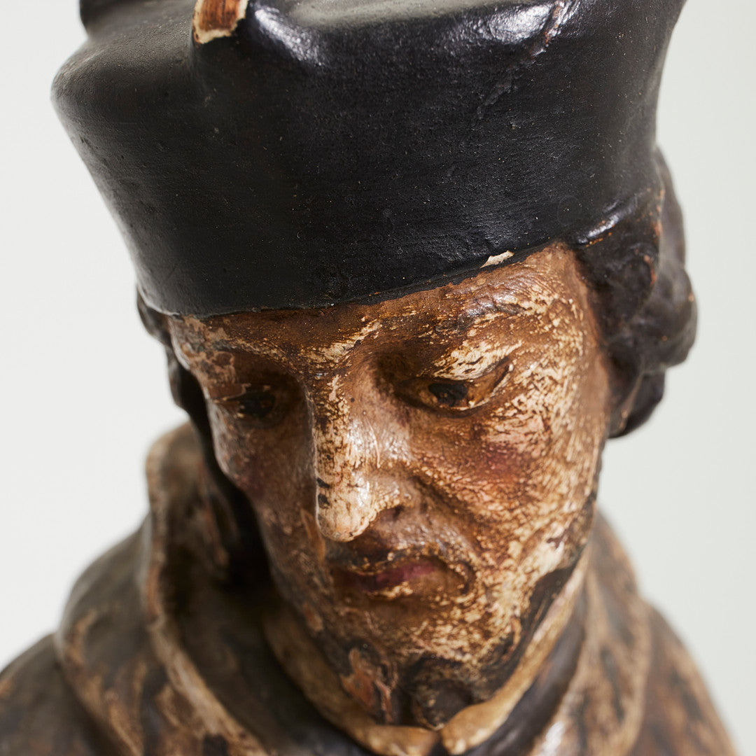 Antique Carved Linden Wood  Sculpture of "Saint John of Nepomuk", Europe, mid 19th Century