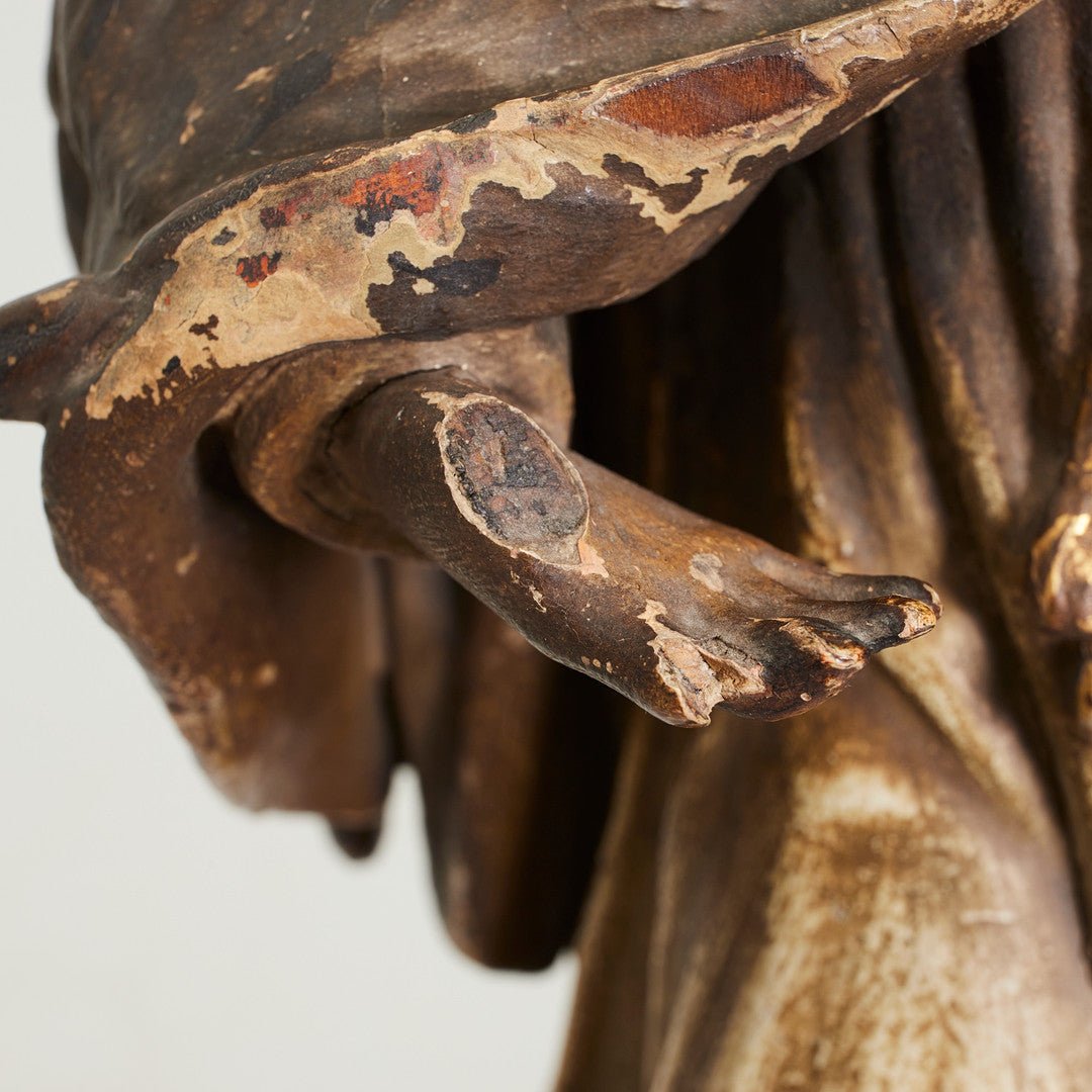 Antique Carved Linden Wood  Sculpture of "Saint John of Nepomuk", Europe, mid 19th Century