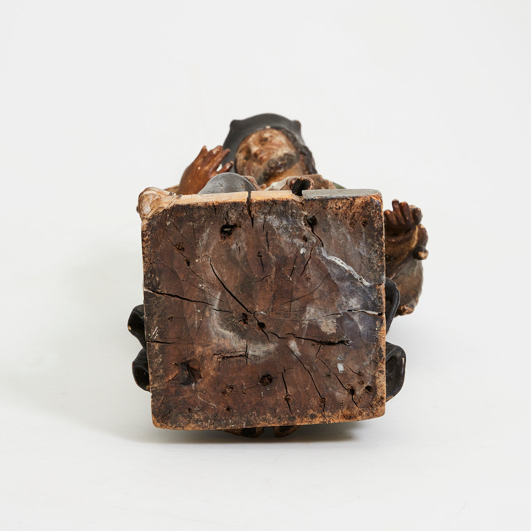 Antique Carved Linden Wood  Sculpture of "Saint John of Nepomuk", Europe, mid 19th Century