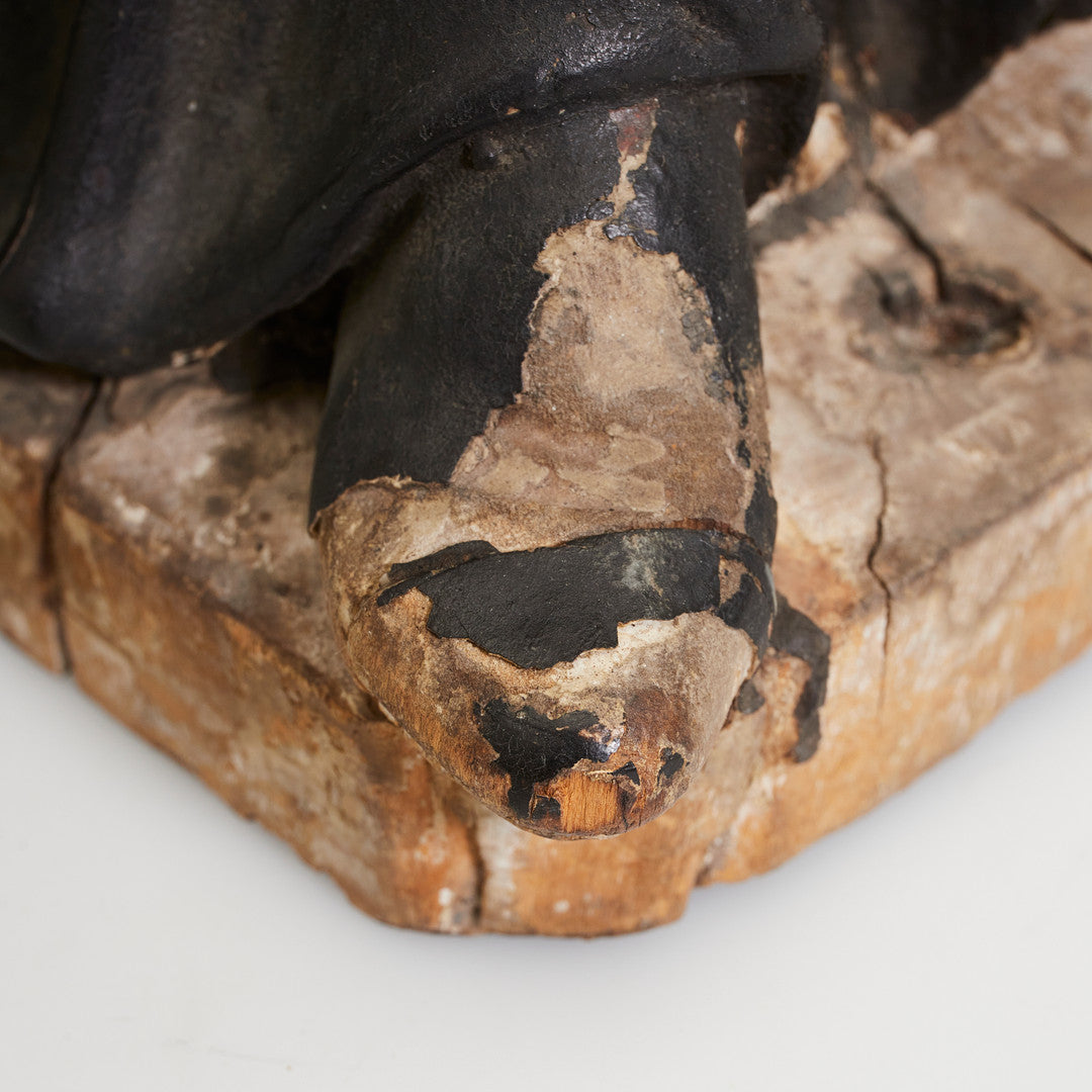 Antique Carved Linden Wood  Sculpture of "Saint John of Nepomuk", Europe, mid 19th Century