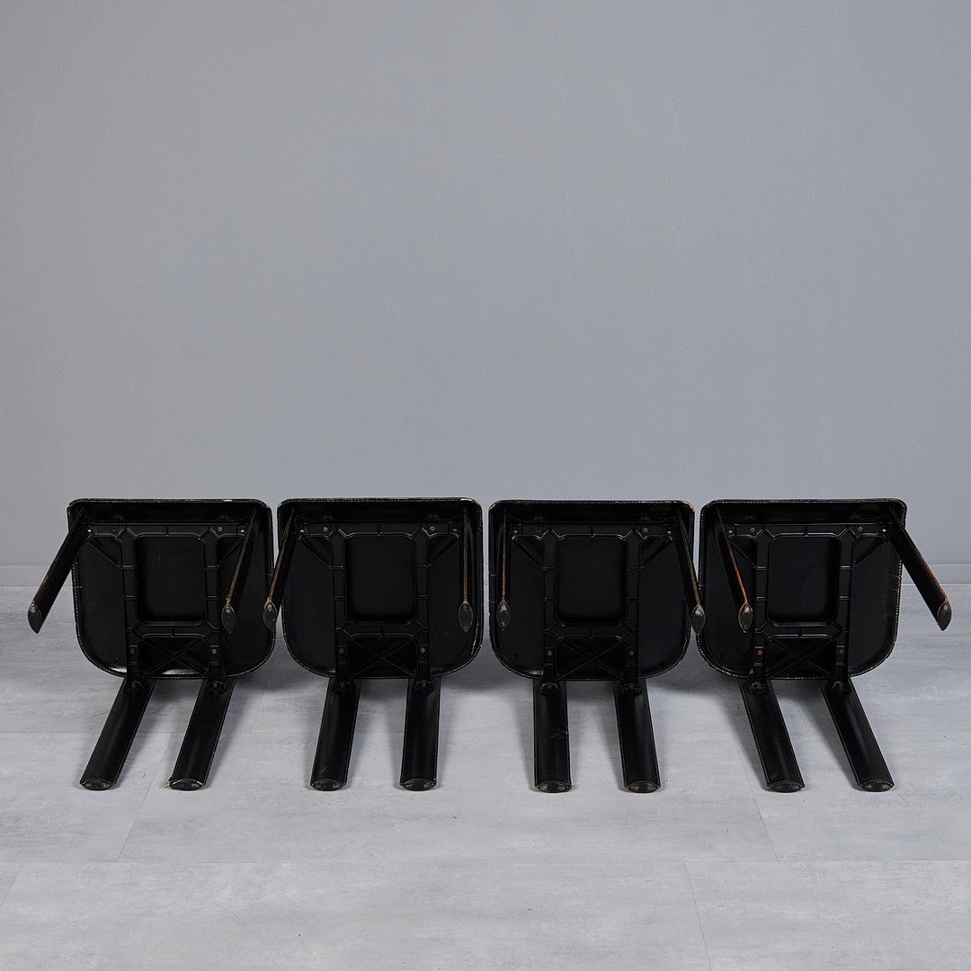 Set of 4pcs "Regia" Chairs, Ycami Collection by Antonello Mosca, Italy, early 1980s