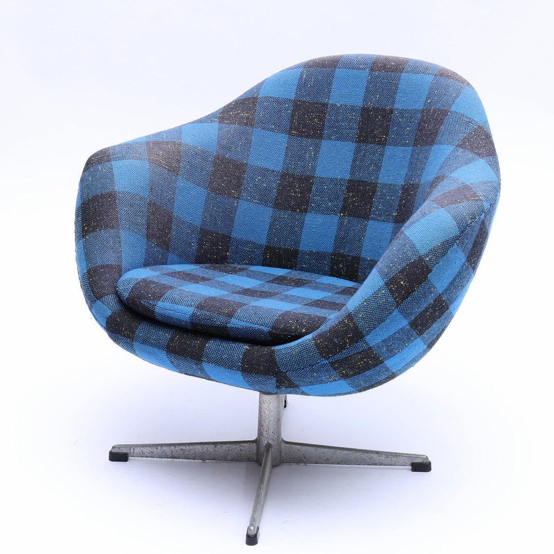 A Pair of Swivel Armchairs, Upholstered Seat, 1960/70s