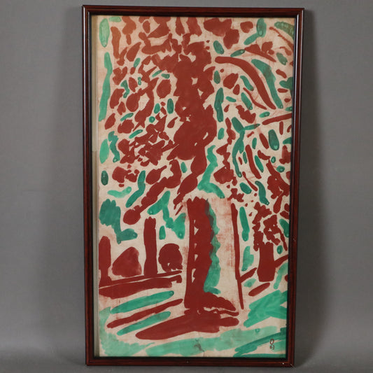 Abstract Watercolor on Paper, Monogrammist "O", 1963