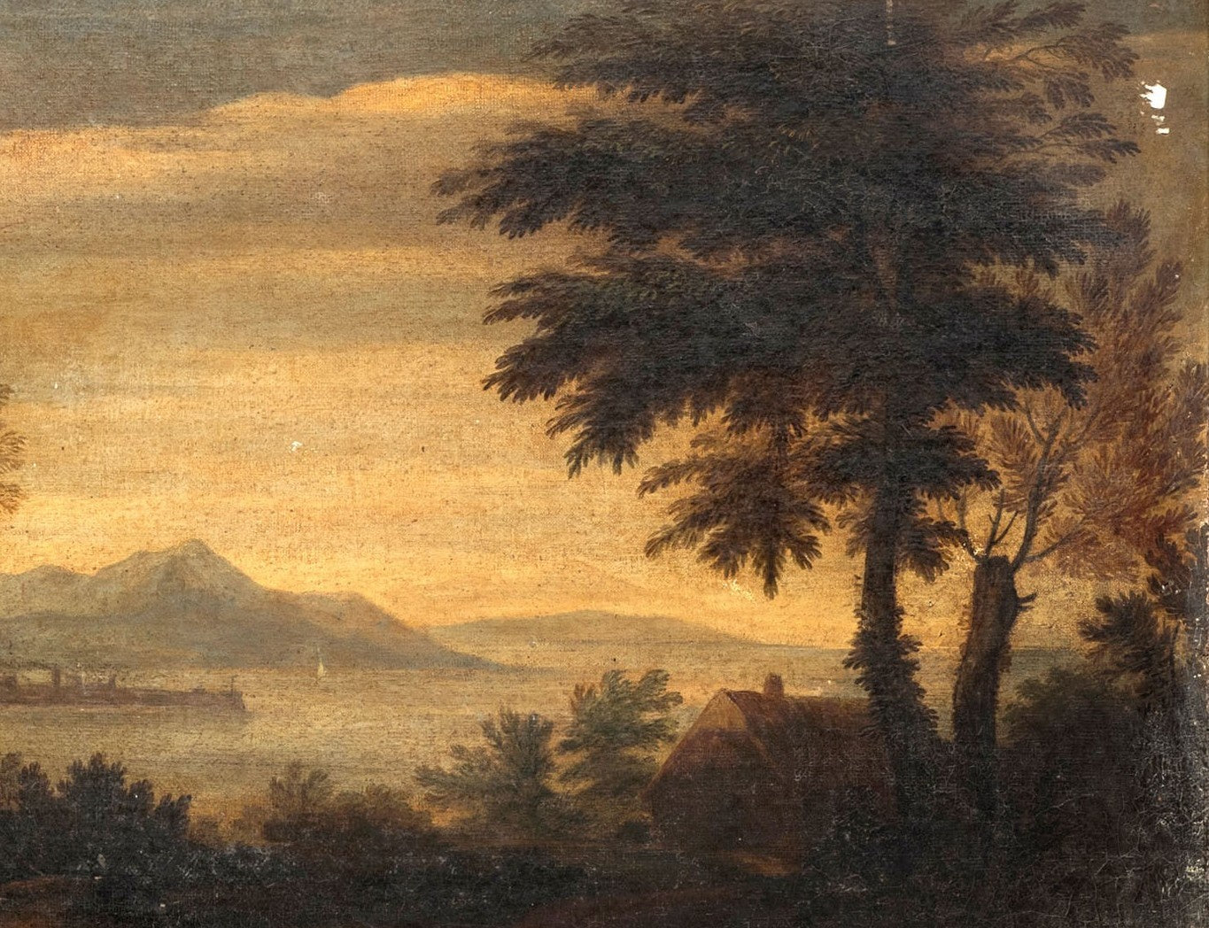 Manner of Domenico Zampieri, called il Domenichino, Landscape with the Expulsion of Hagar, Oil on Canvas, Italy, 17th Century