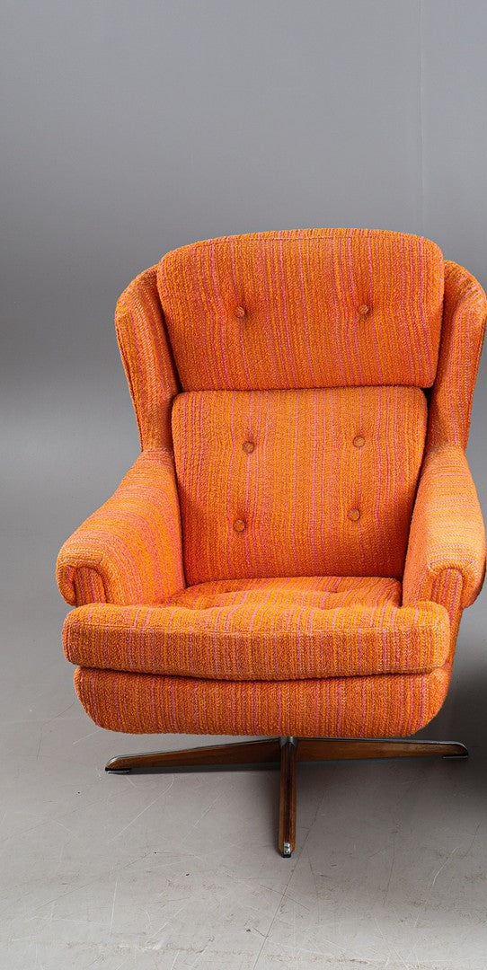 Bröderna Andersson Swivel Armchair, Sweden, 1960s
