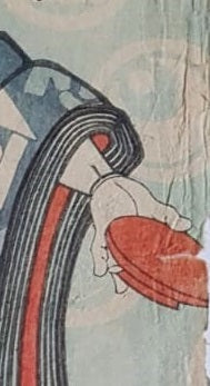 Antique Woodblock Print, Ukiyo-e, Utagawa School, Portrait of Kabuki Actor, Edo Period