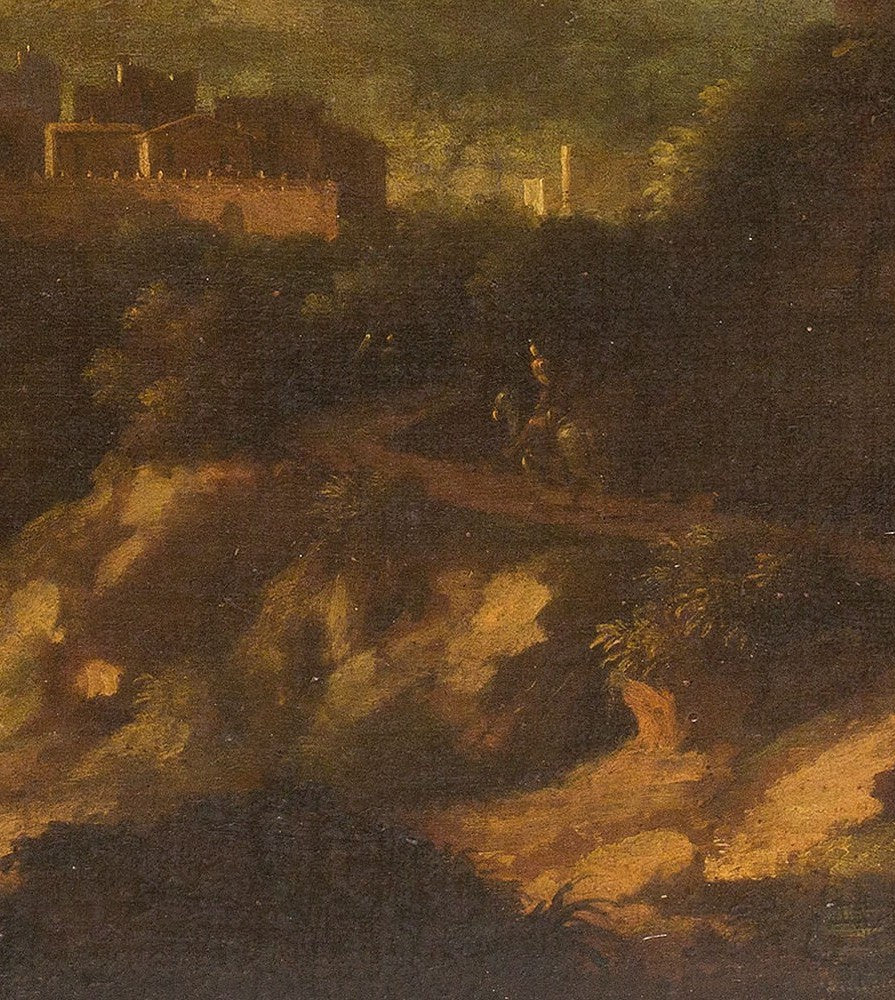 JAN FRANS VAN BLOEMEN, called L'ORIZZONTE (attr. to), Arcadian Landscape, Oil on Canvas, Italy, 17th/18th Century
