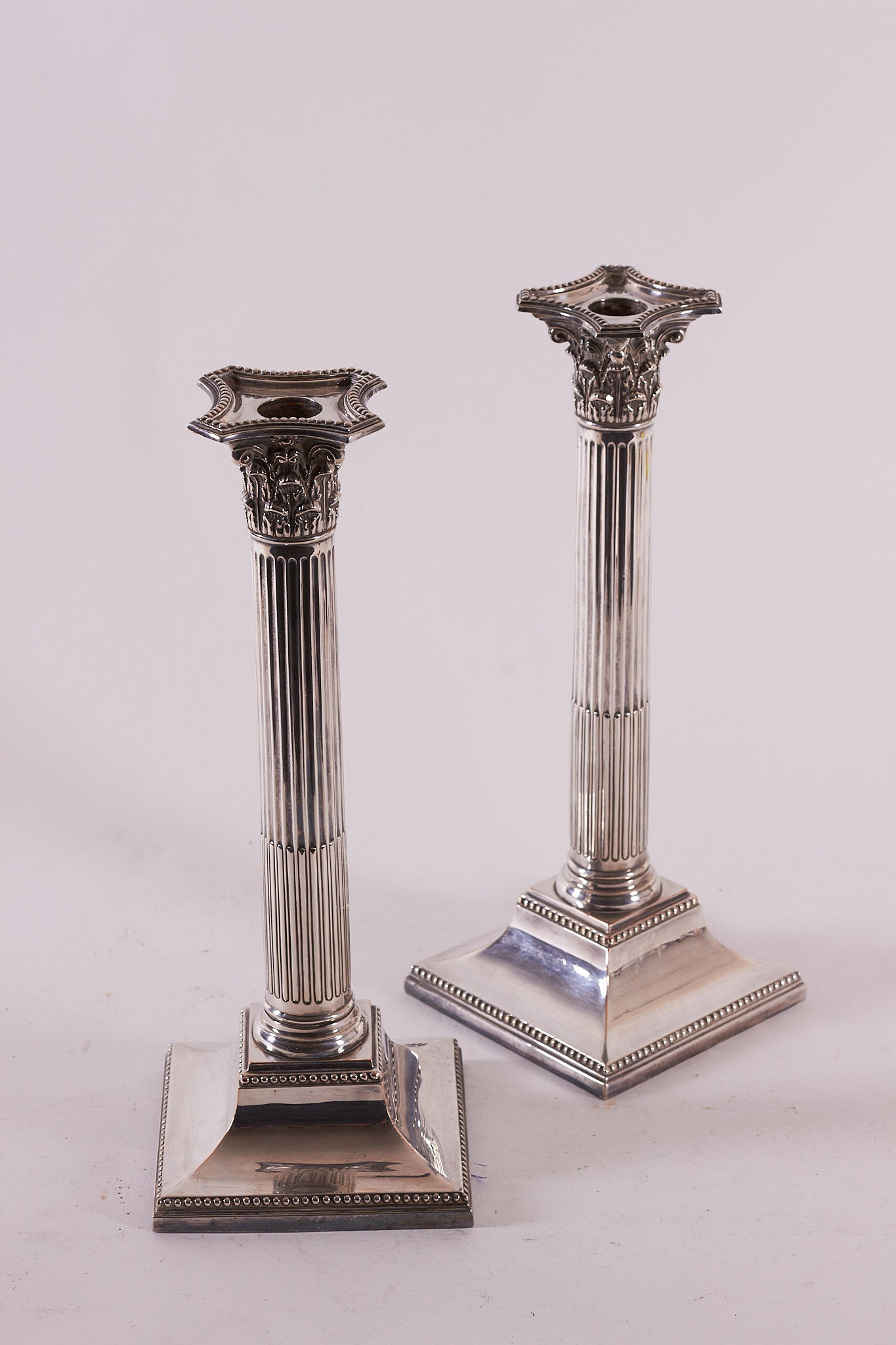 Pair of Antique Alpaca Candleholders, England, 1900s