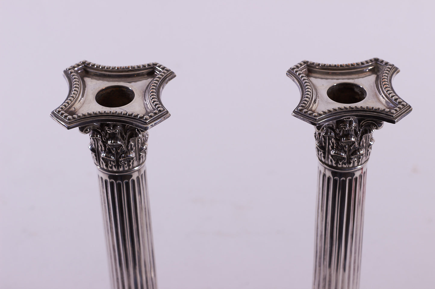 Pair of Antique Alpaca Candleholders, England, 1900s