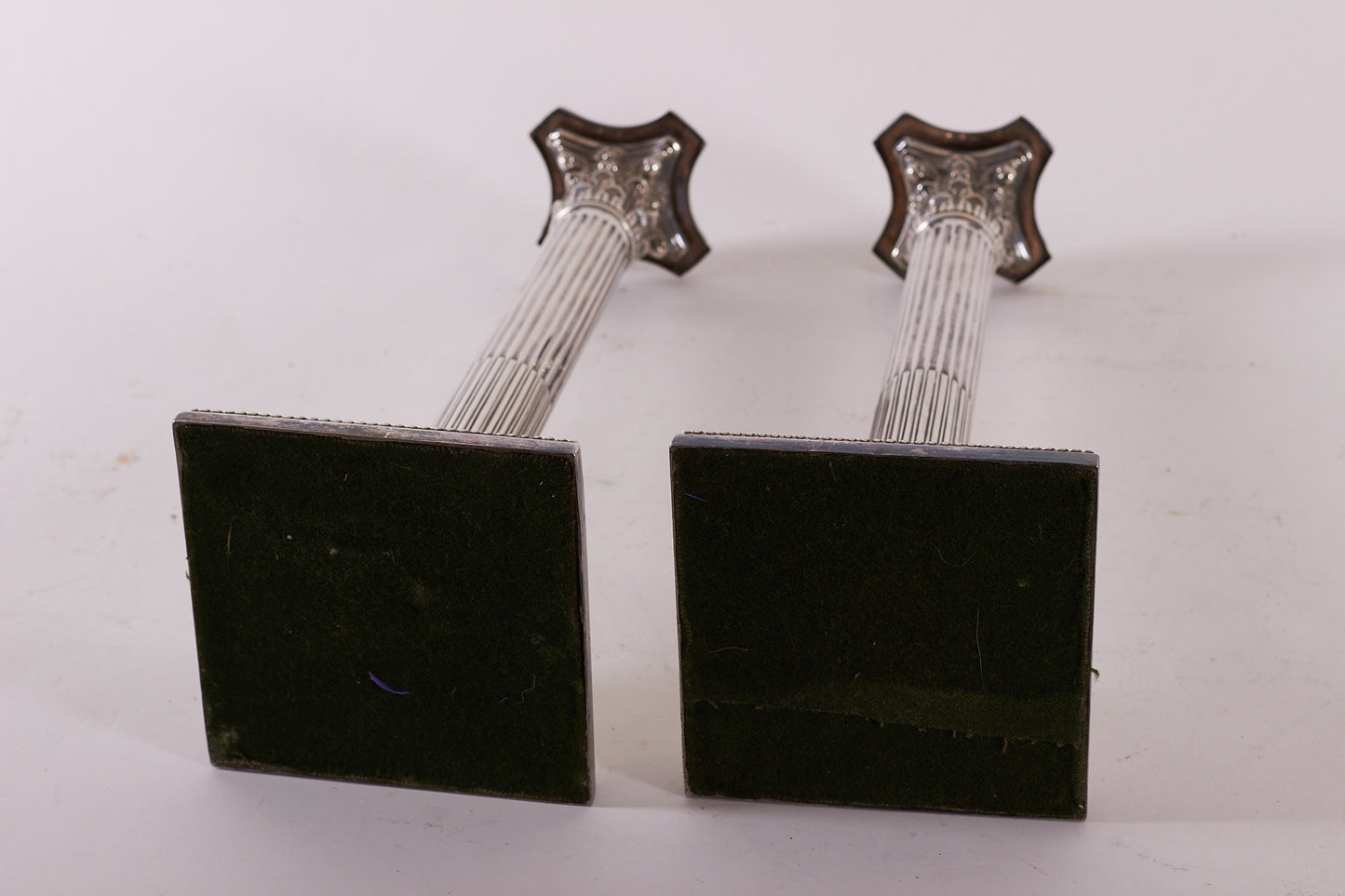 Pair of Antique Alpaca Candleholders, England, 1900s