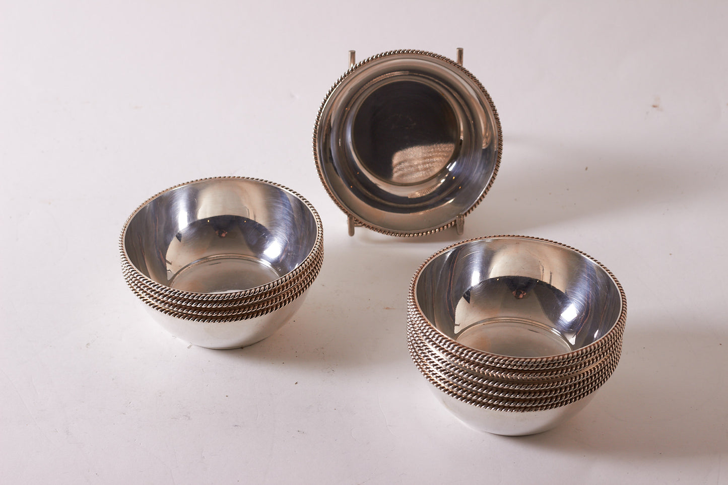 Antique Set of 12pcs 800 Silver Small Bowls