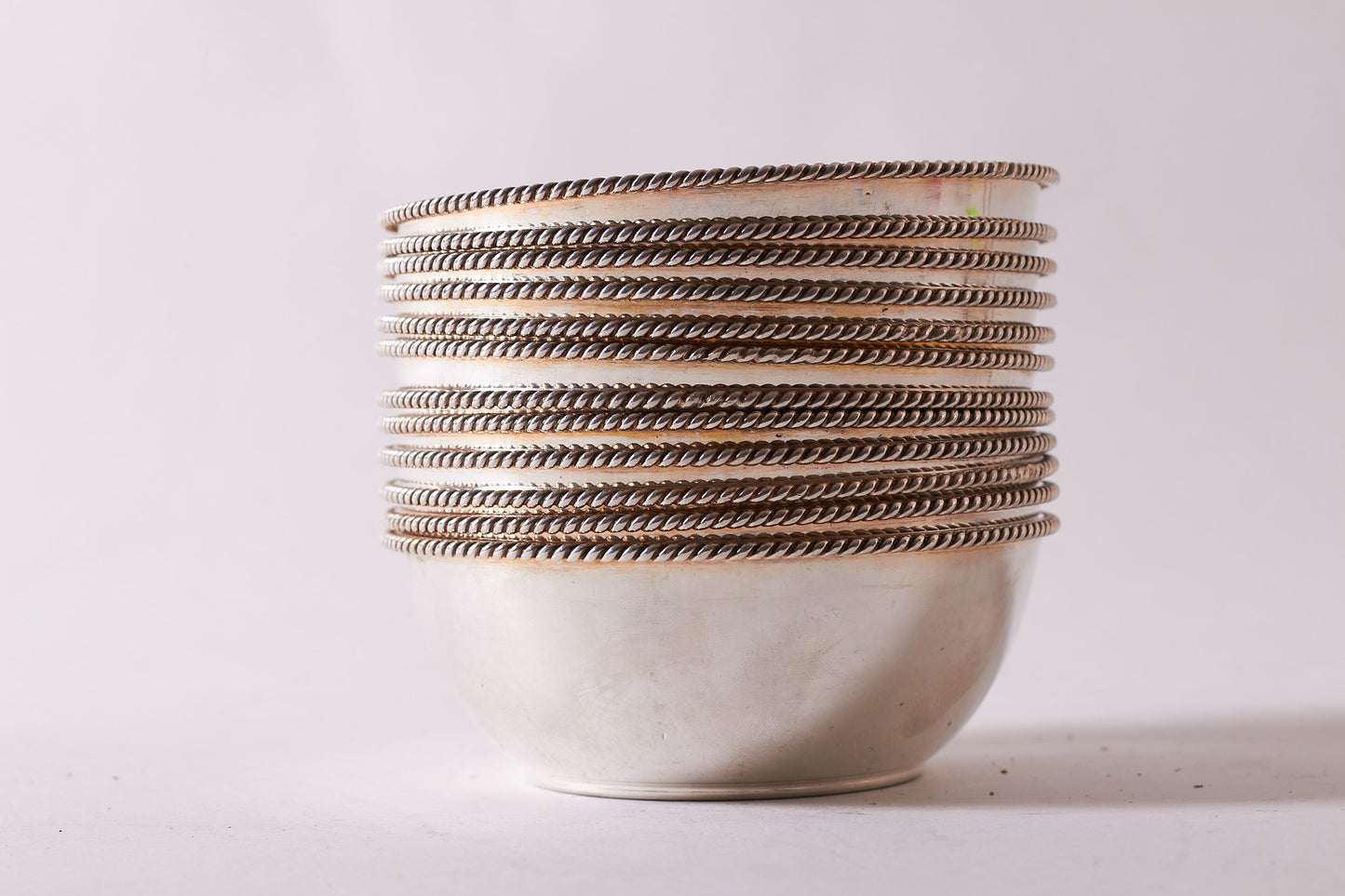 Antique Set of 12pcs 800 Silver Small Bowls