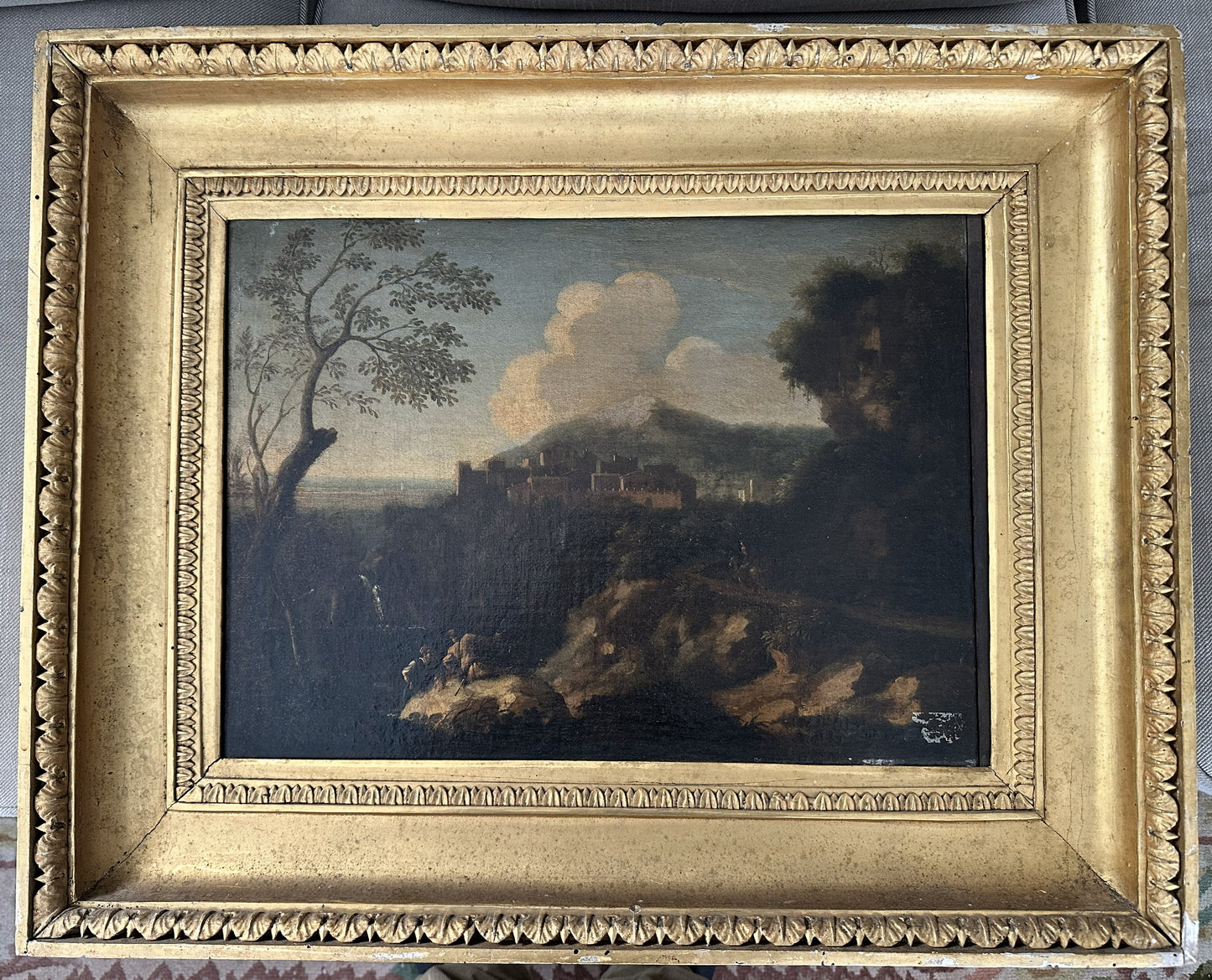 JAN FRANS VAN BLOEMEN, called L'ORIZZONTE (attr. to), Arcadian Landscape, Oil on Canvas, Italy, 17th/18th Century