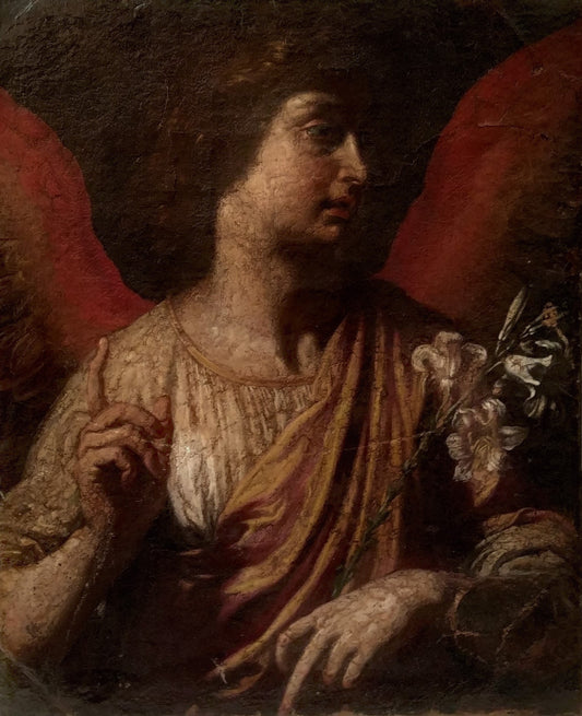 Archangel Gabriel, Italian School, Oil on Canvas, 17th Century